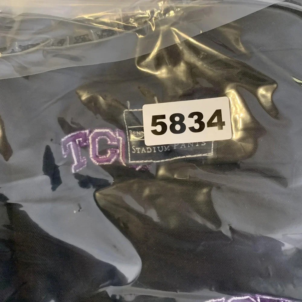 TCU Horned Frogs Pants‎ Mens 42x36 (Tag 44) Black Purple Pennington & Bailes NEW
